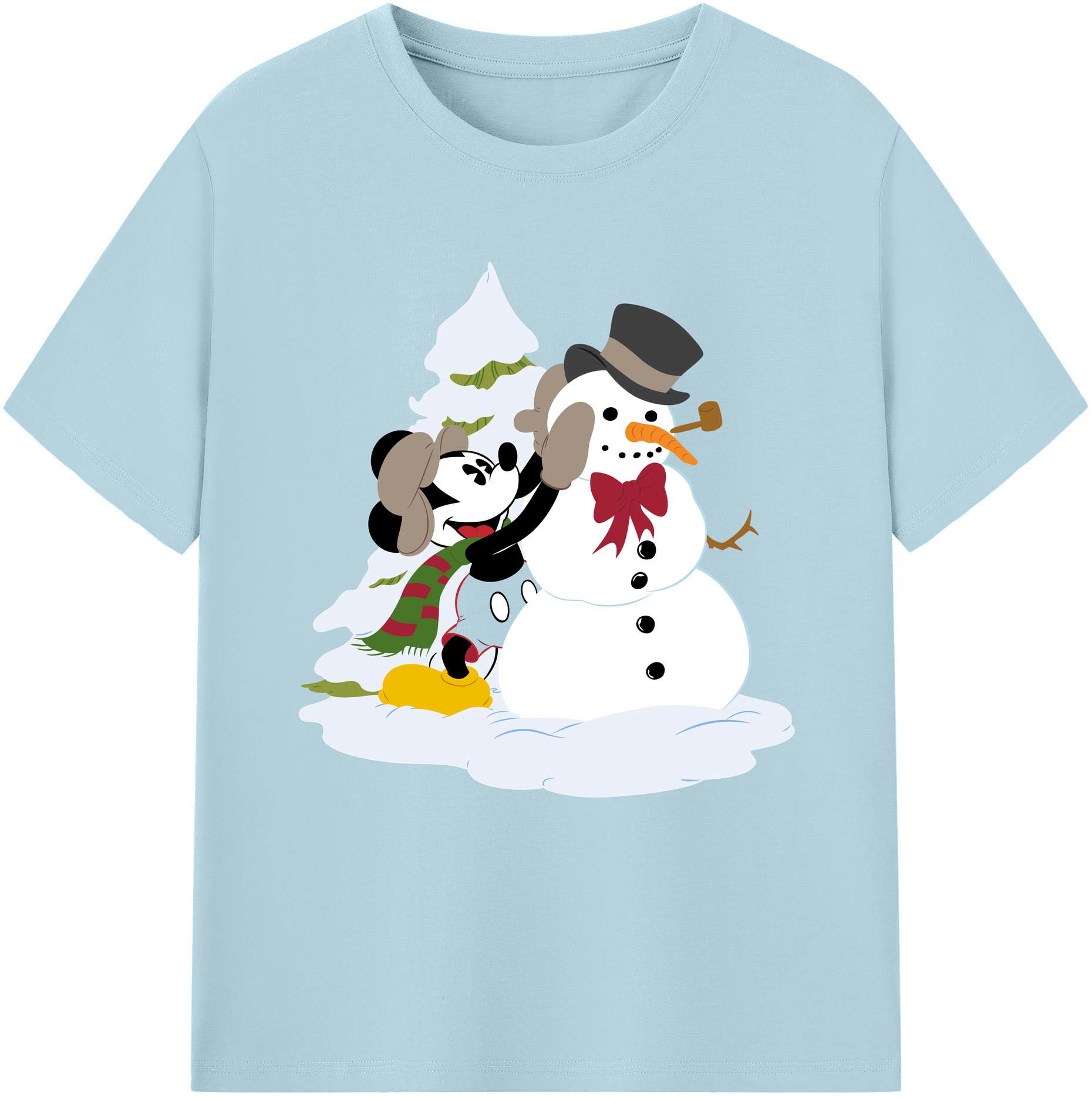 （画像用） ミッキーマウス Mickey Mouse 綿100％半袖Tシャツ（フロントプリント）